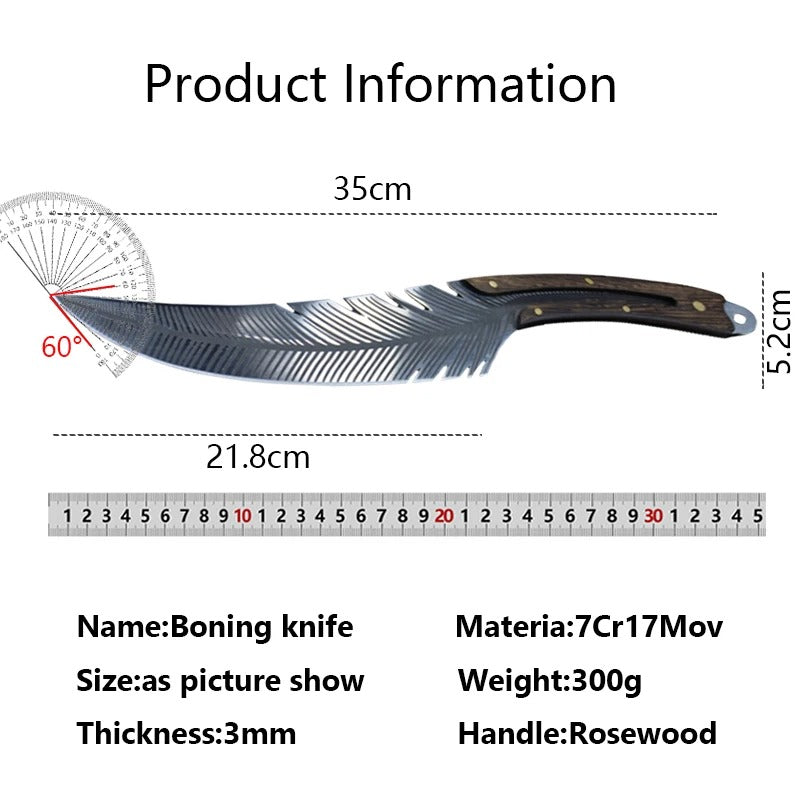 Premium Sharp Boning Knife with Wooden Handle