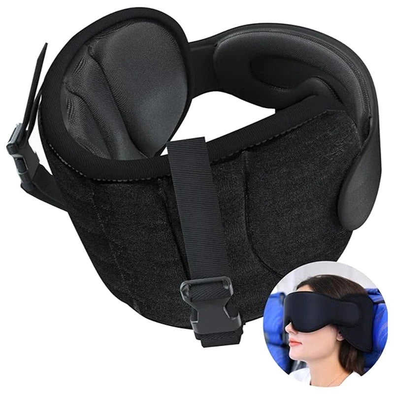 Comfortable Travel Neck Pillow Set with Eye Mask - Halri