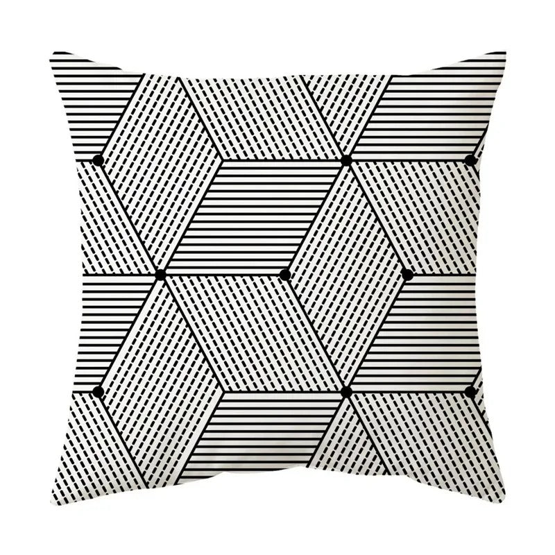 Modern Geometric Pattern Throw Pillow Cover