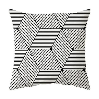 Modern Geometric Pattern Throw Pillow Cover
