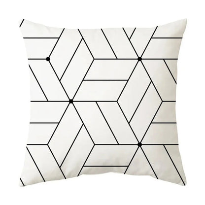 Modern Geometric Pattern Throw Pillow Cover