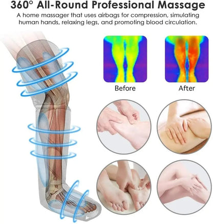 Heated Leg Massager Wrap for Circulation Relief