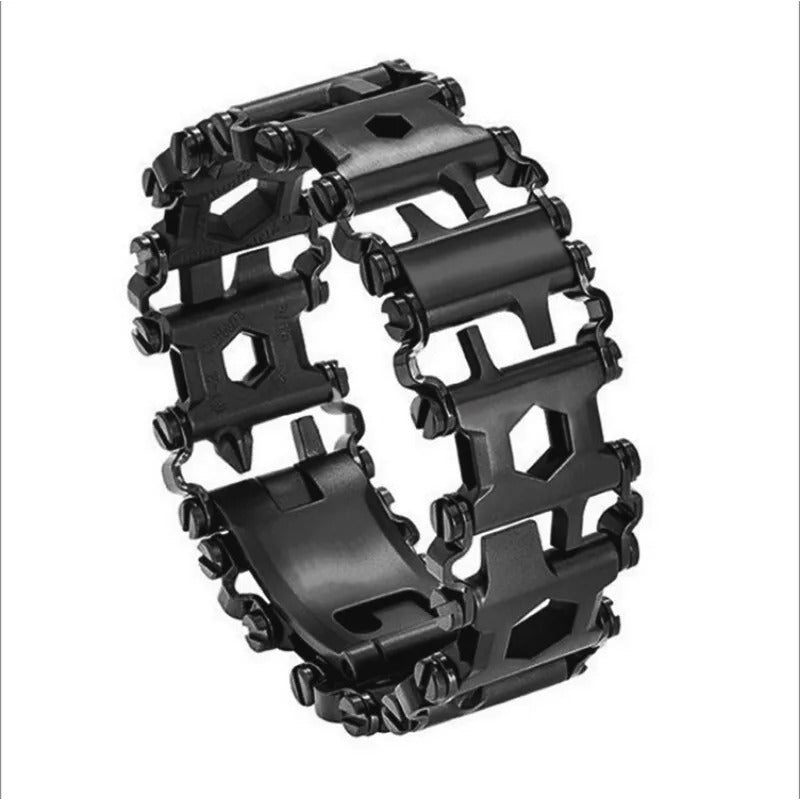 Versatile 29-in-1 Survival Steel Wristband