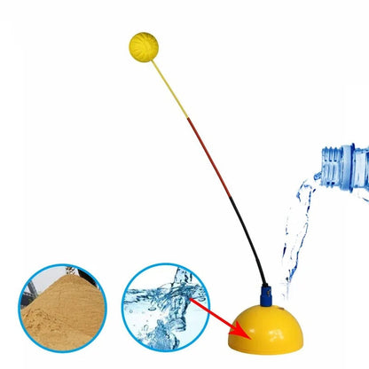 Portable Tennis Practice Trainer Kit with Bounce Back Ball