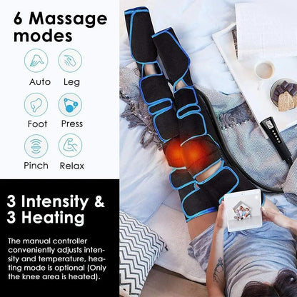 Heated Leg Massager Wrap for Circulation Relief