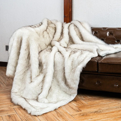 Plush Faux Fur Throw Blanket