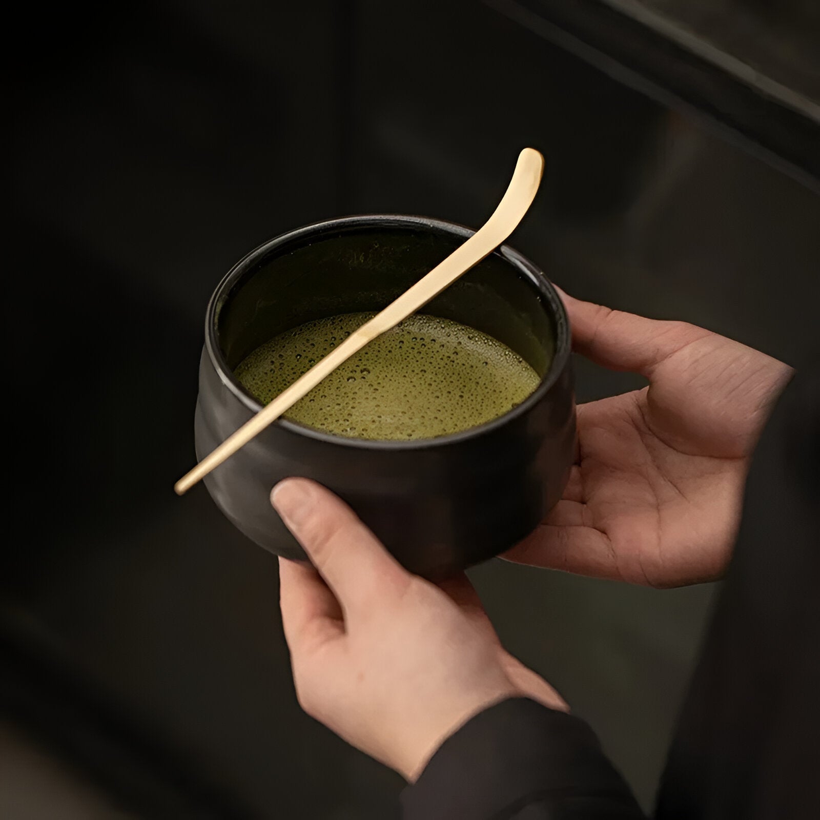 Japanese Matcha Tea Set Green 4-Piece Ceramic-6