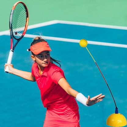 Portable Tennis Practice Trainer Kit with Bounce Back Ball
