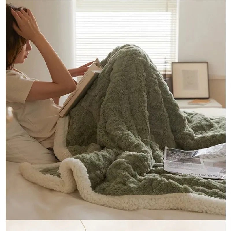 Plush Soft Woolen Throw Blanket - Halri
