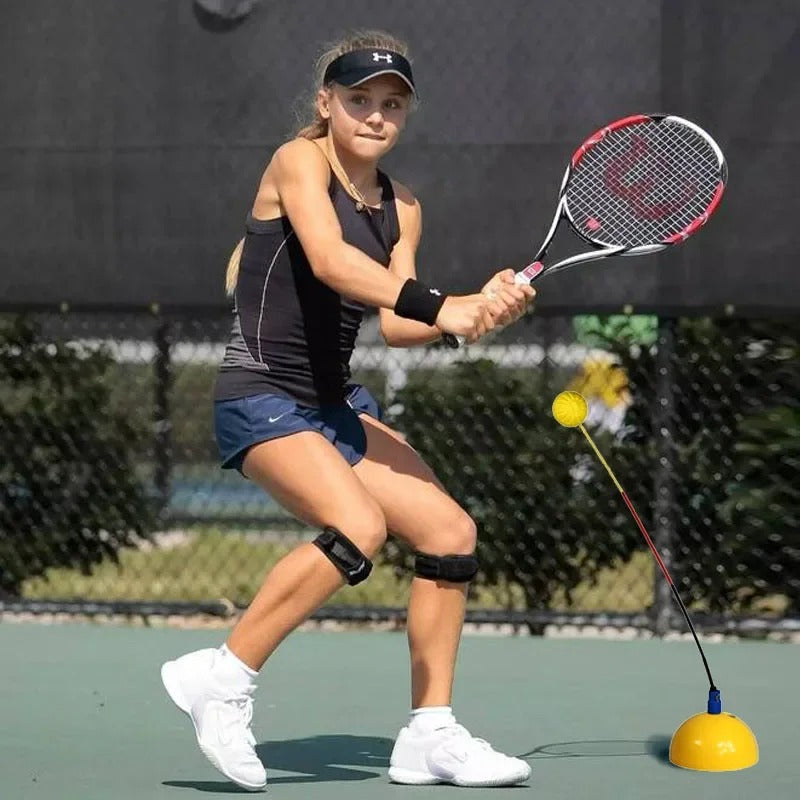 Portable Tennis Practice Trainer Kit with Bounce Back Ball - Halri