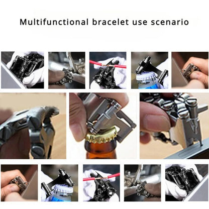 Versatile 29-in-1 Survival Steel Wristband