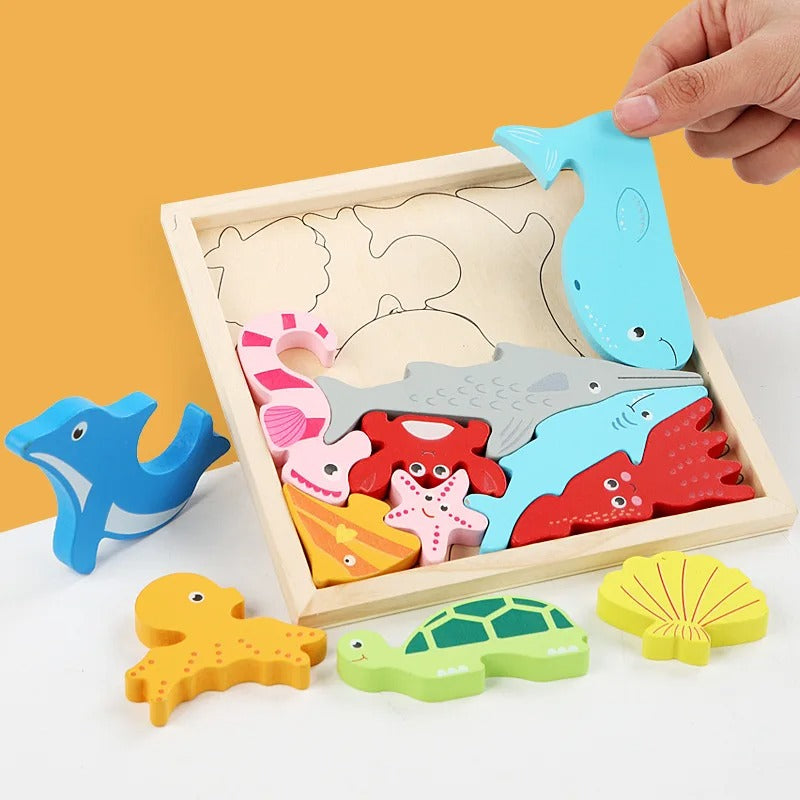 Challenging Wood Shape Sorting Puzzle - Halri