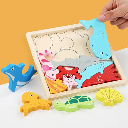 Challenging Wood Shape Sorting Puzzle - Halri