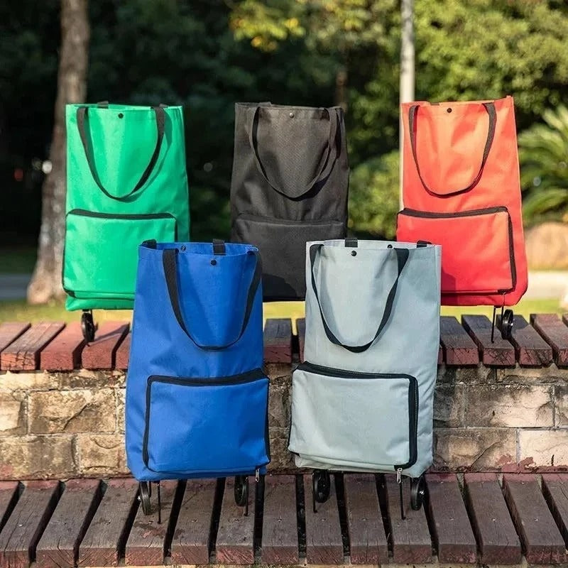 Collapsible Cart Bag with Wheels Storage