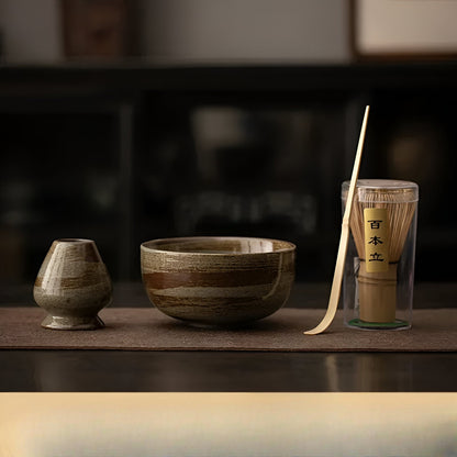Traditional Green Tea Ceramic Set 4 Piece - Halri