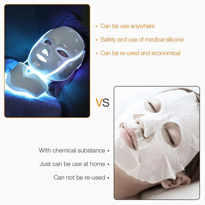 LED Face Mask with 7 Color Skin Revitalizer