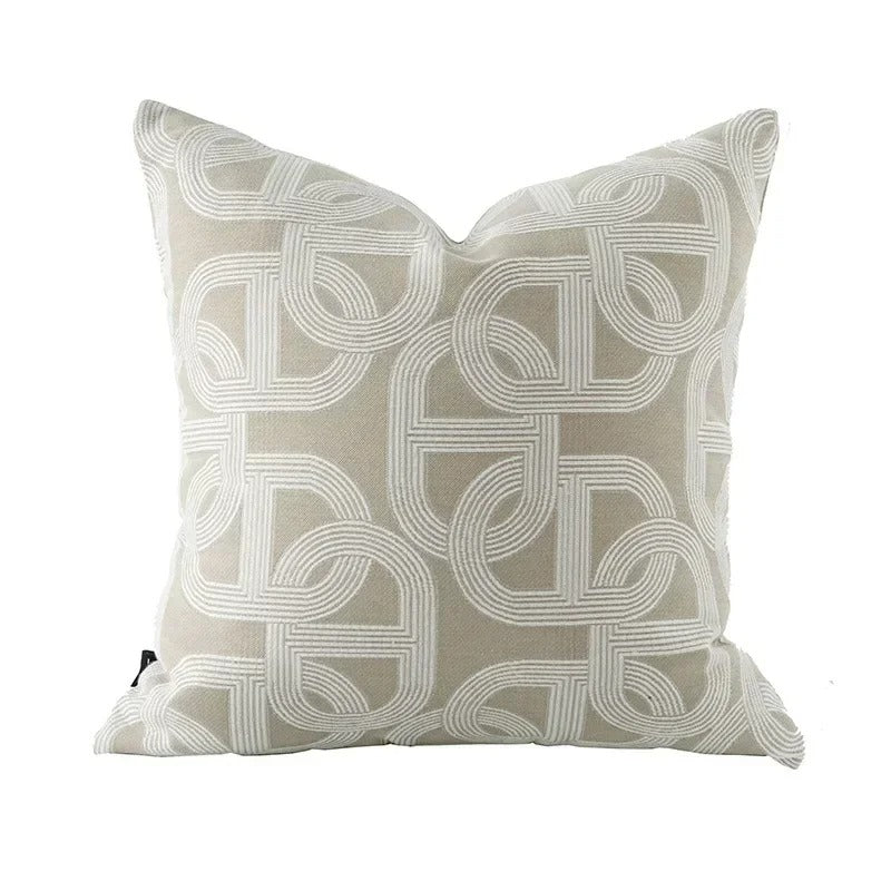 Plush Soft Reversible Geometric Cushion Cover