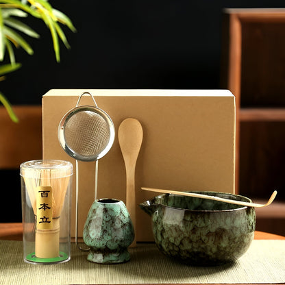 Japanese Matcha Tea Set - 6 Piece Ceramic Kit