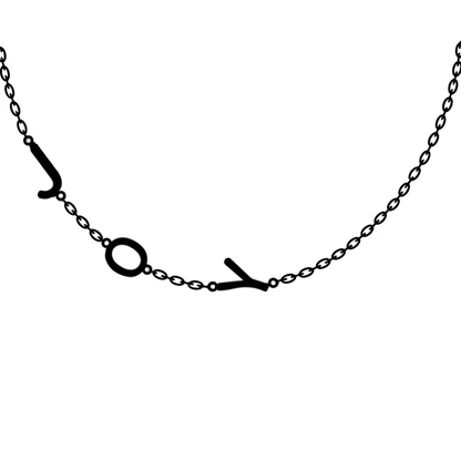 Custom Initial Off Center Bar Necklace