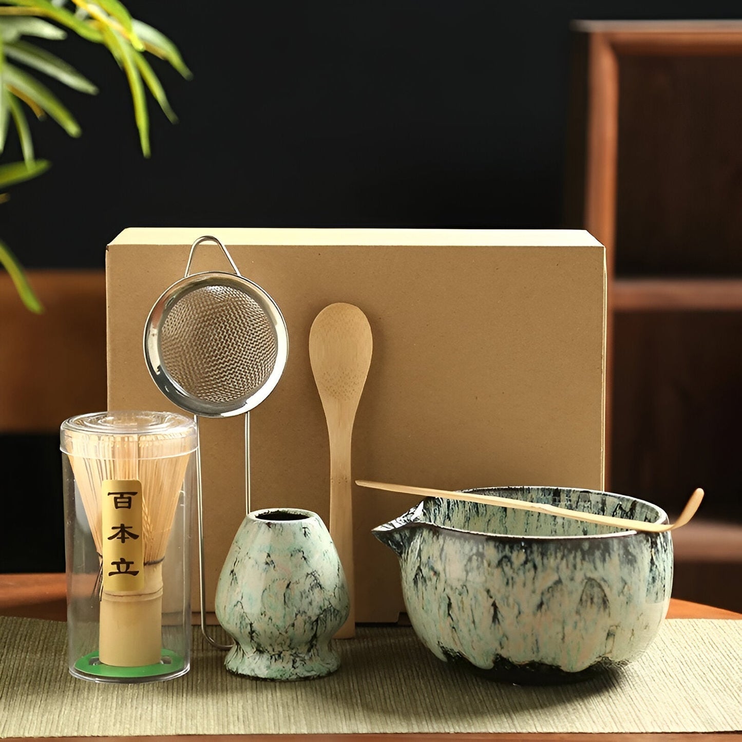 Japanese Matcha Tea Set - 6 Piece Ceramic Kit