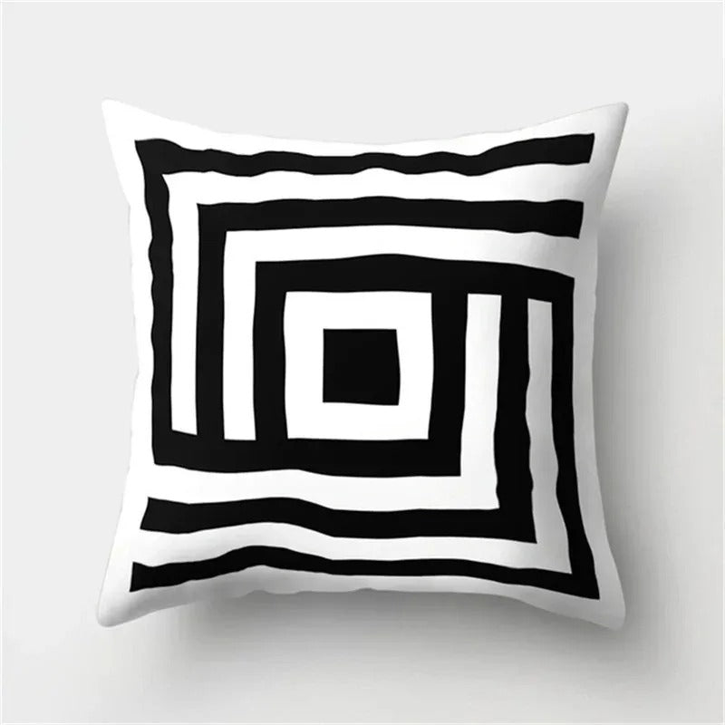 Modern Geometric Pattern Throw Pillow Cover
