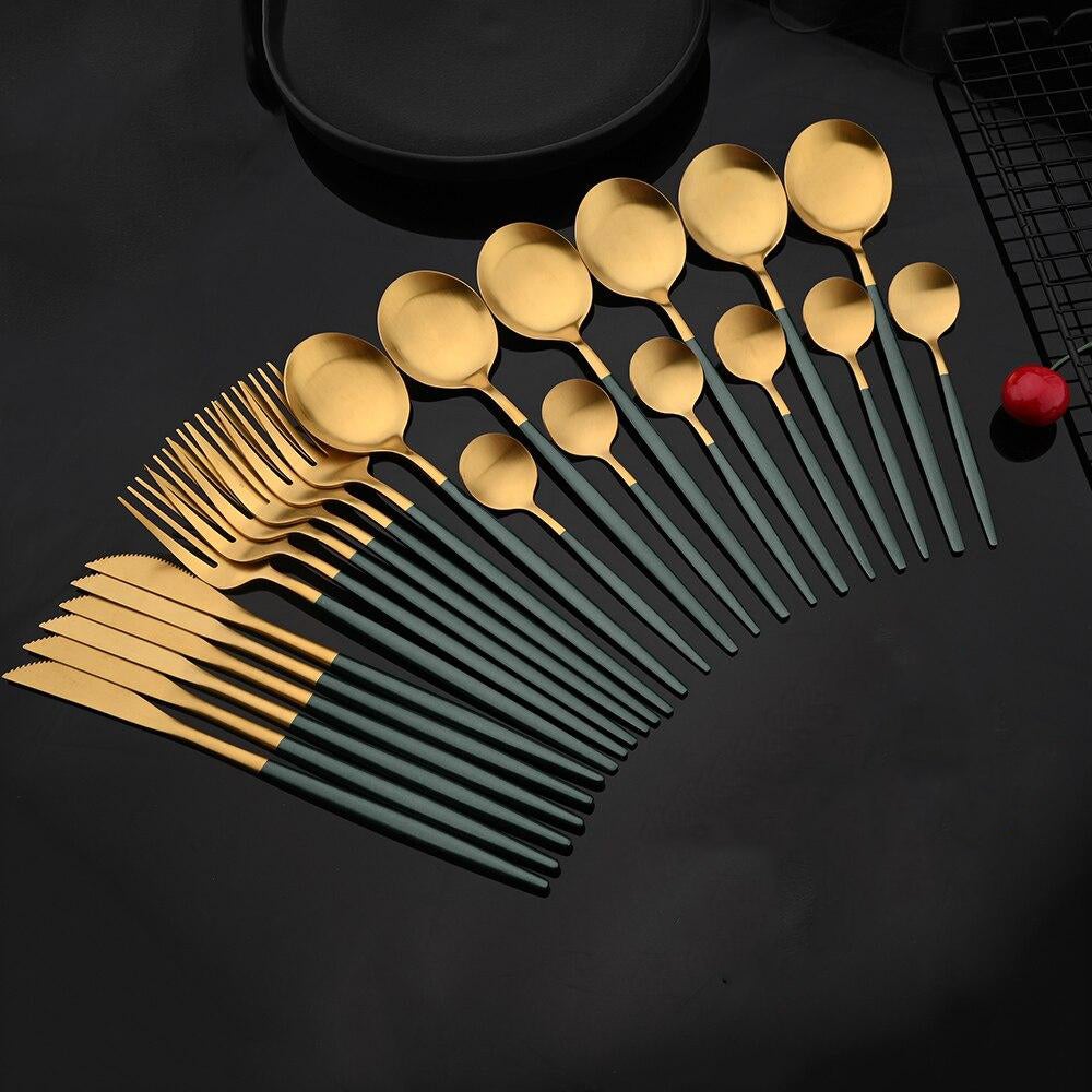 Luxury Golden Flatware Set - Halri