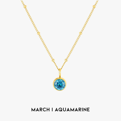 Gemstone Drop Pendant Necklace