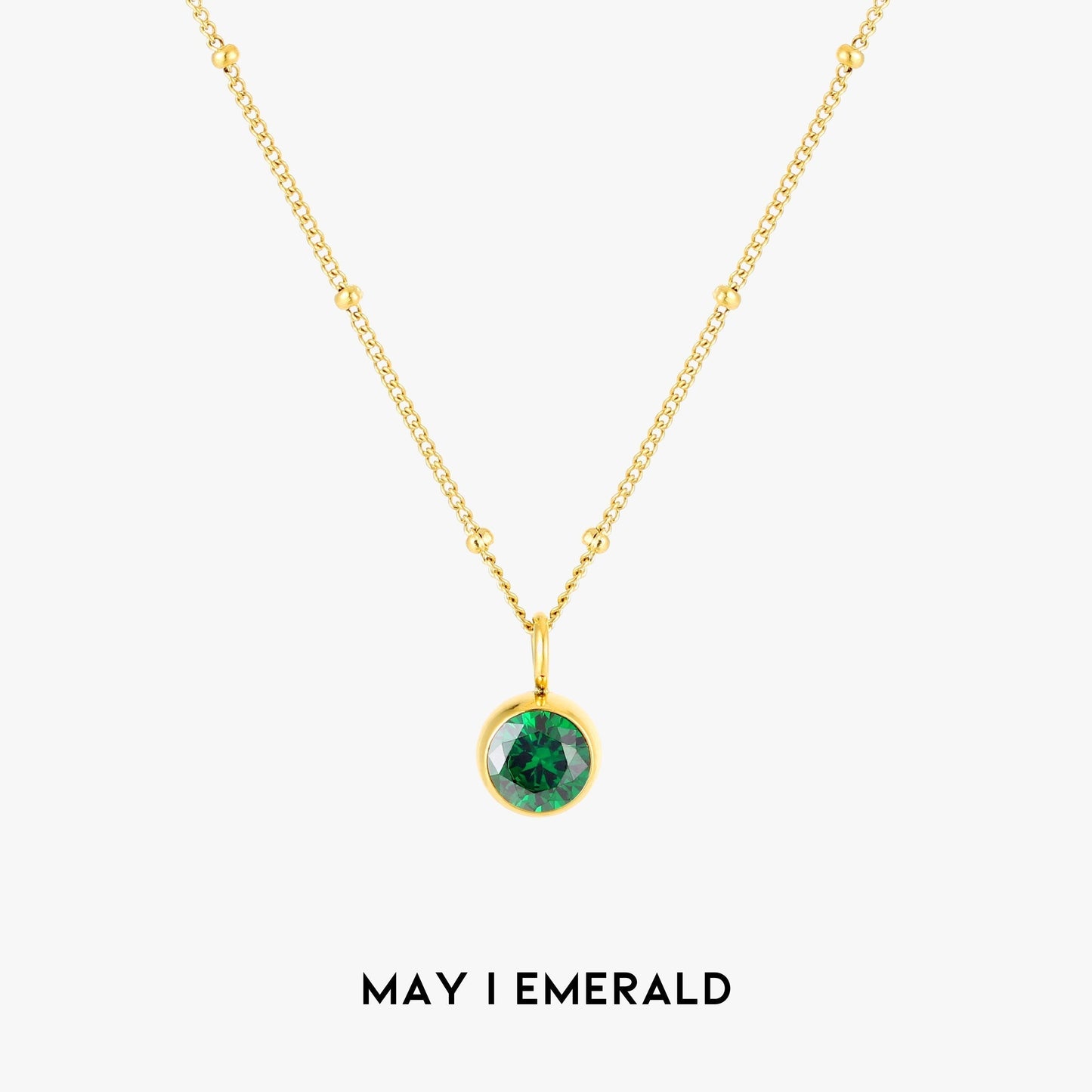 Gemstone Drop Pendant Necklace