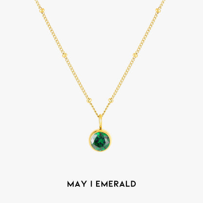 Gemstone Drop Pendant Necklace