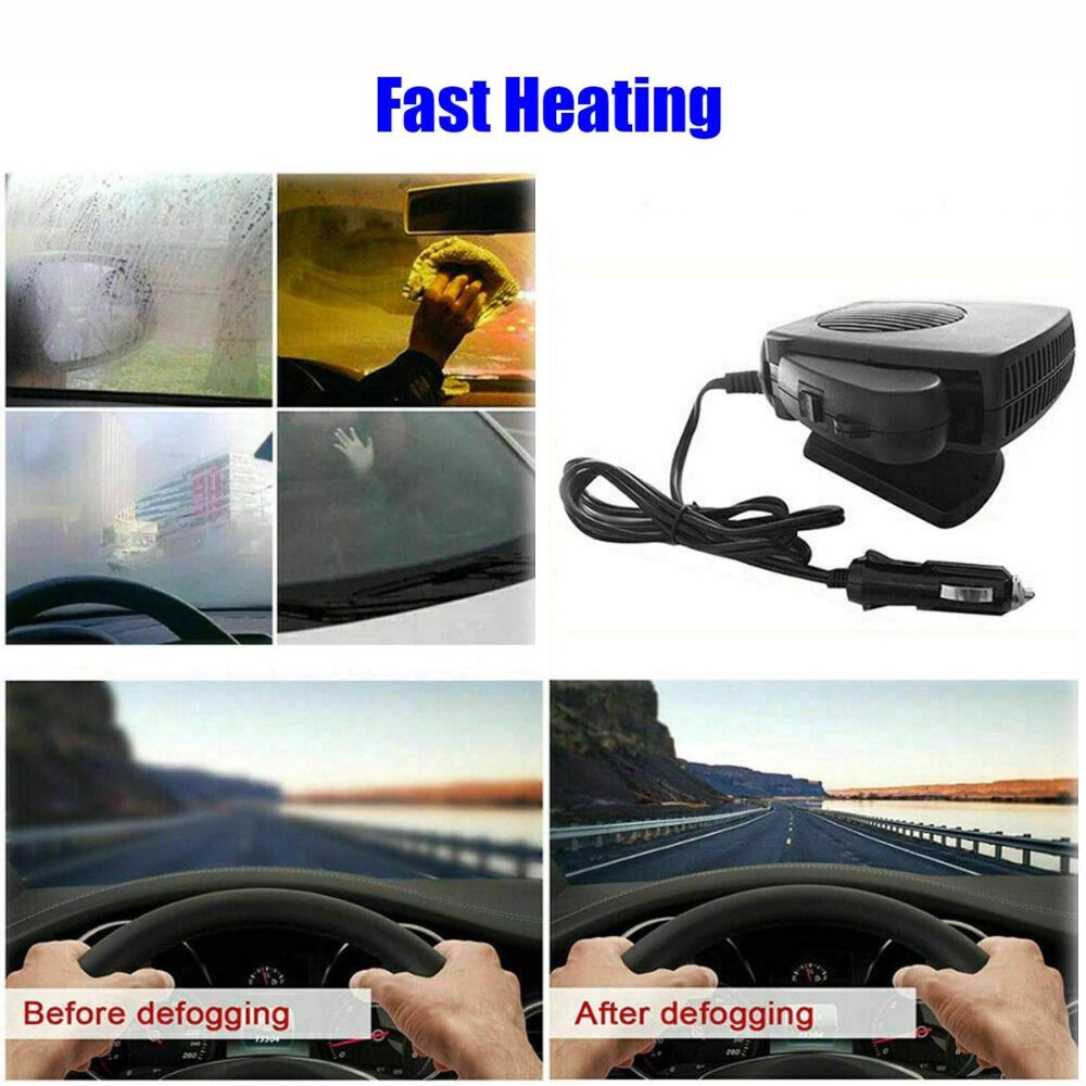 Portable 12V Compact Car Heating Fan 300W Ceramic