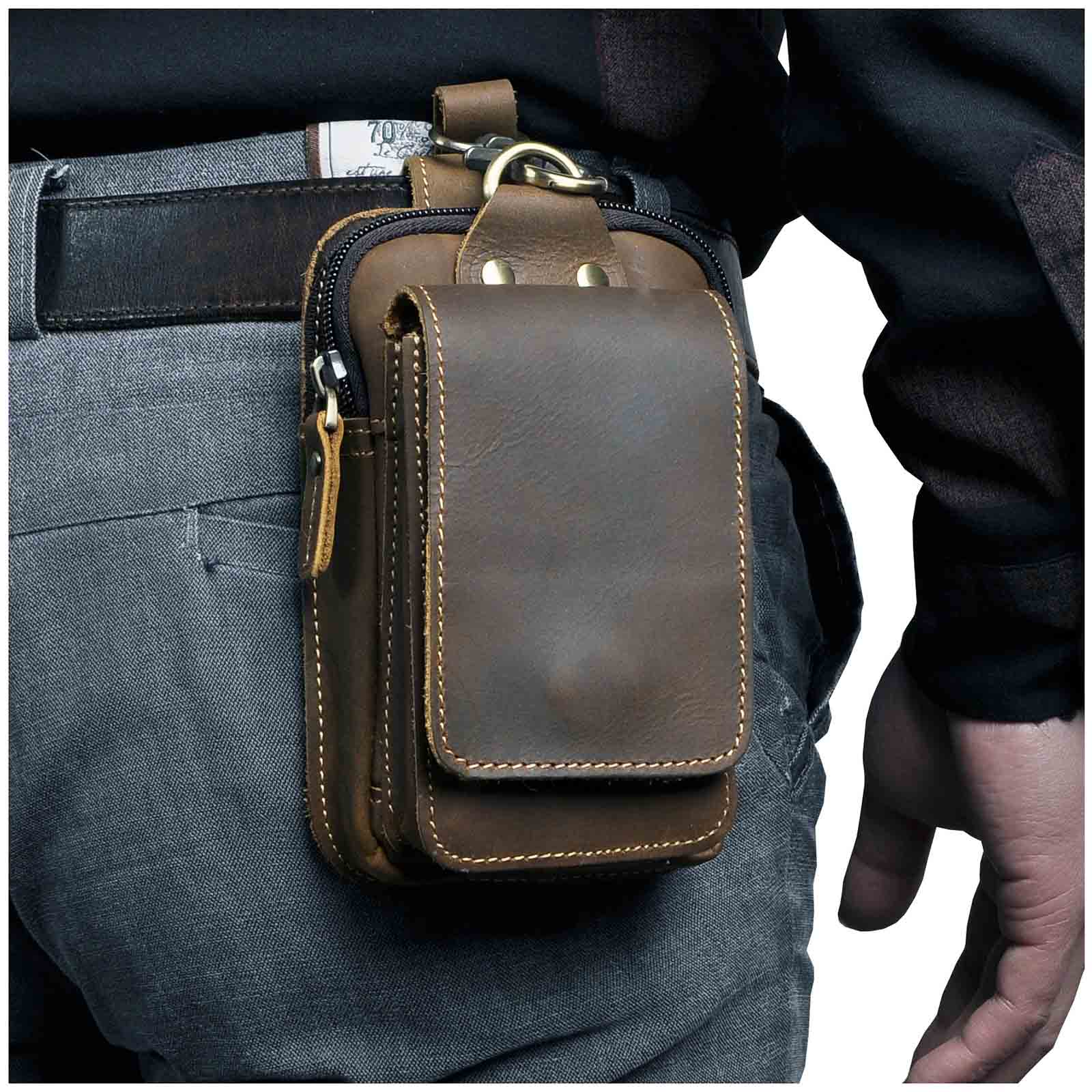 Premium Leather Men's Belt Bag - Halri