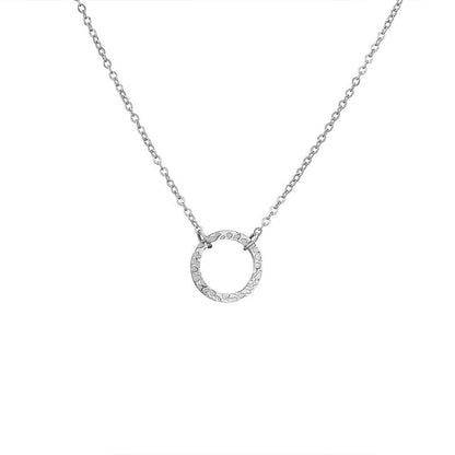 Simple Geometric Circle Pendant Necklace