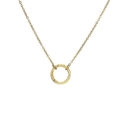 Simple Geometric Circle Pendant Necklace - Halri