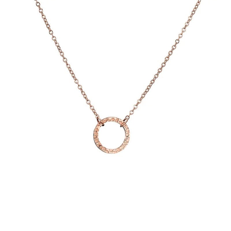 Simple Geometric Circle Pendant Necklace