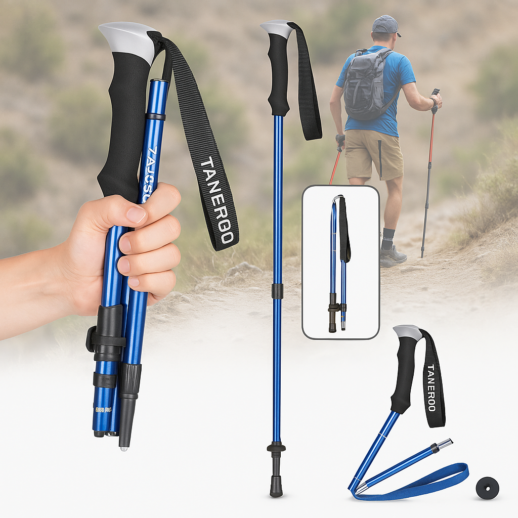 Lightweight Collapsible Hiking Sticks for Trekking & Walking