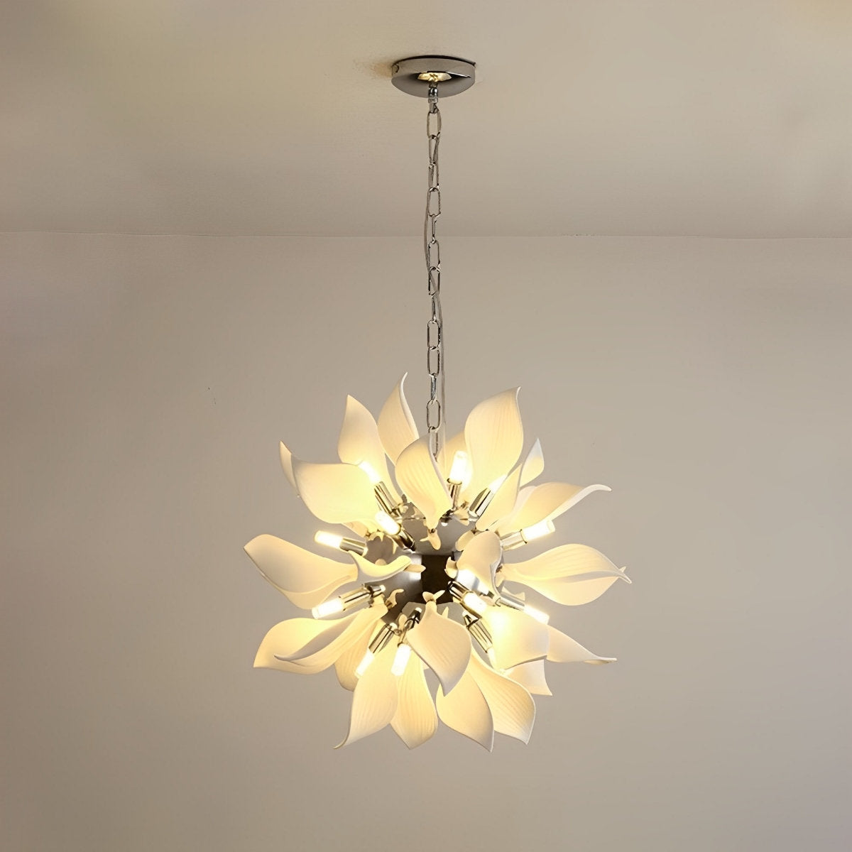 Elegant Glass Floral Pendant Lighting Fixture