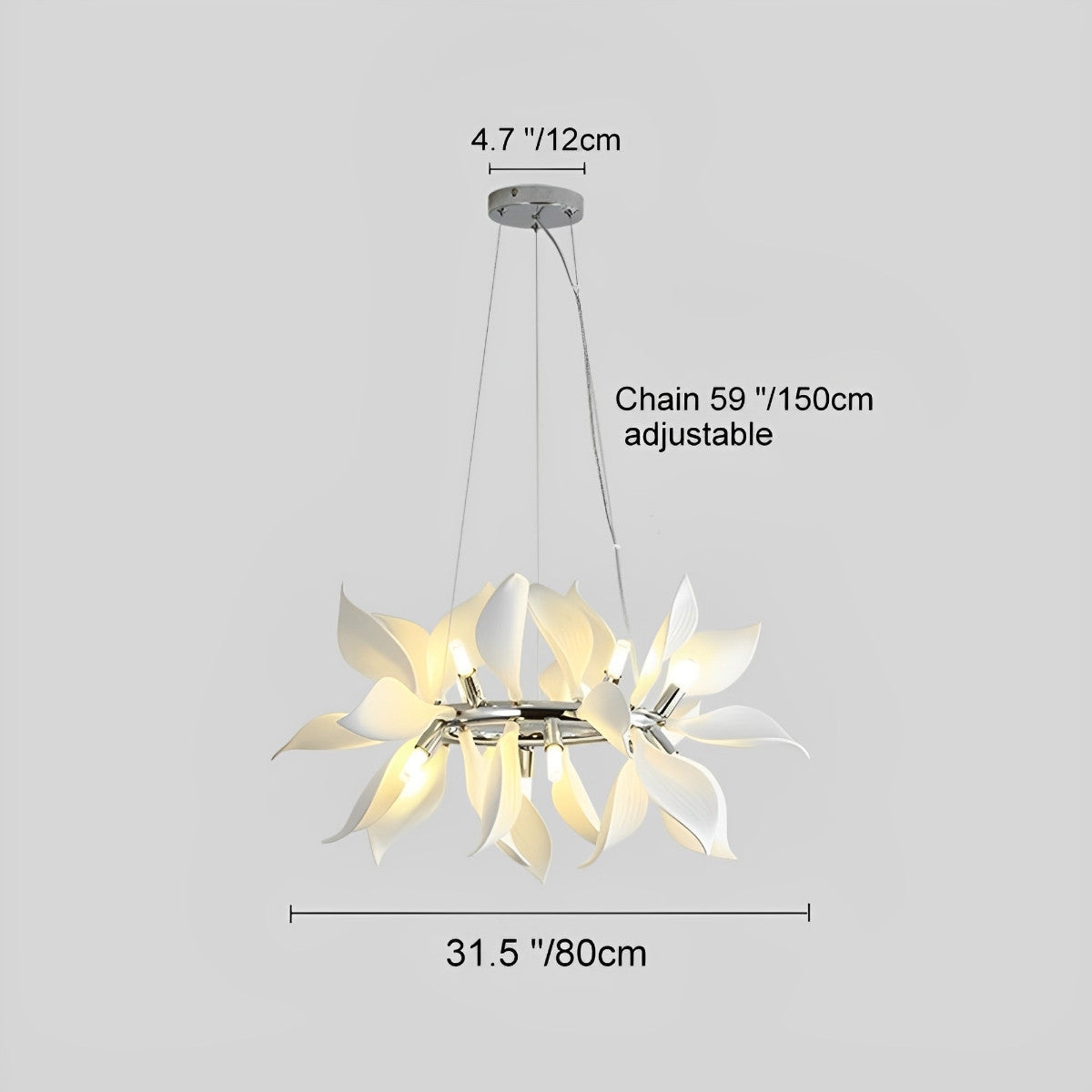 Elegant Glass Floral Pendant Lighting Fixture