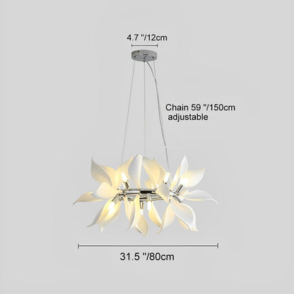 Elegant Glass Floral Pendant Lighting Fixture