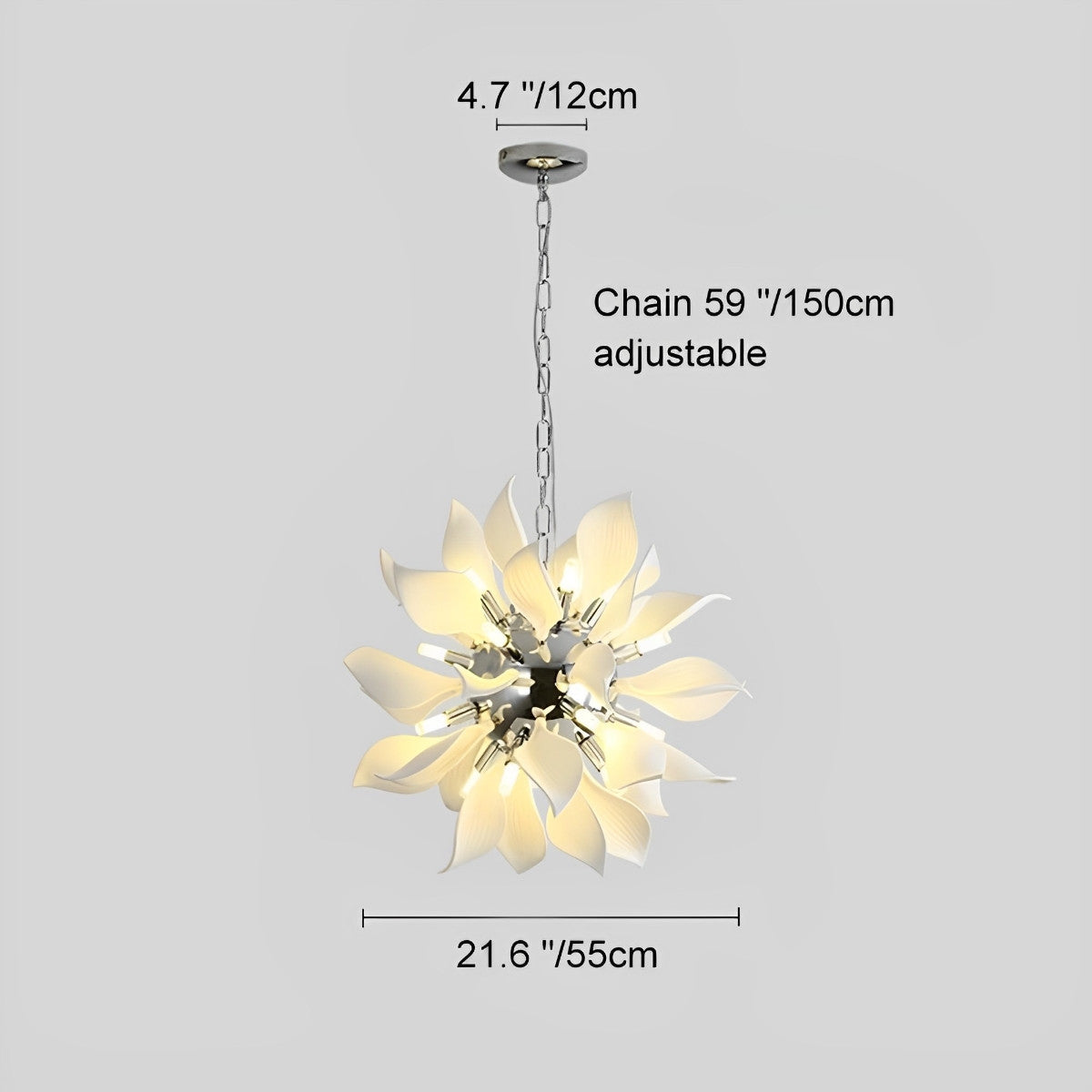 Elegant Glass Floral Pendant Lighting Fixture