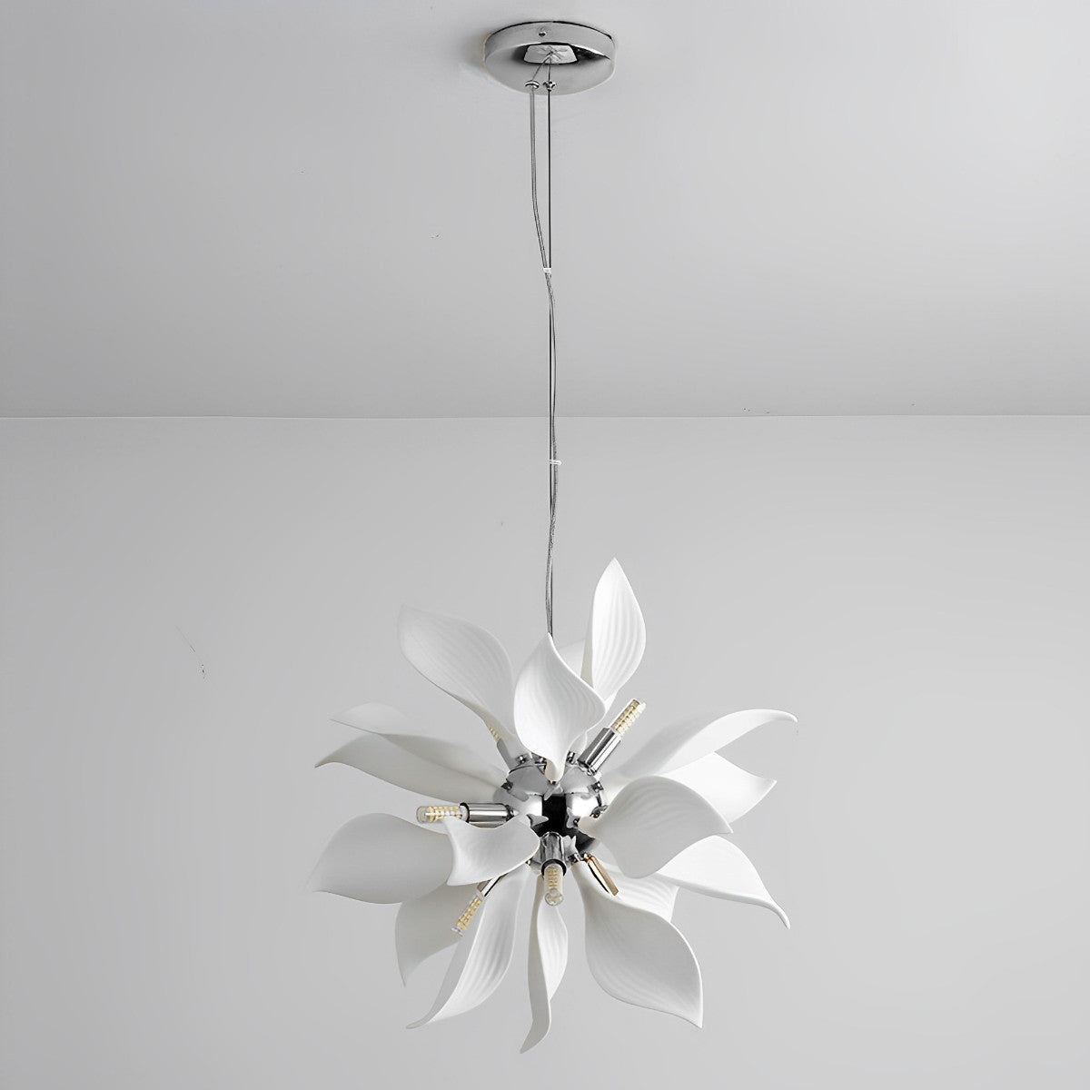 Elegant Glass Floral Pendant Lighting Fixture