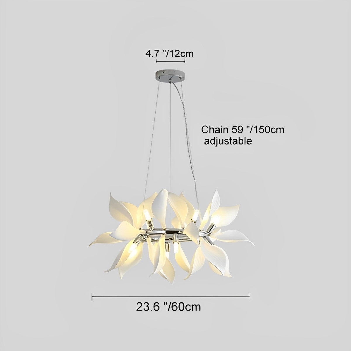 Elegant Glass Floral Pendant Lighting Fixture