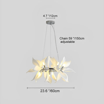 Elegant Glass Floral Pendant Lighting Fixture