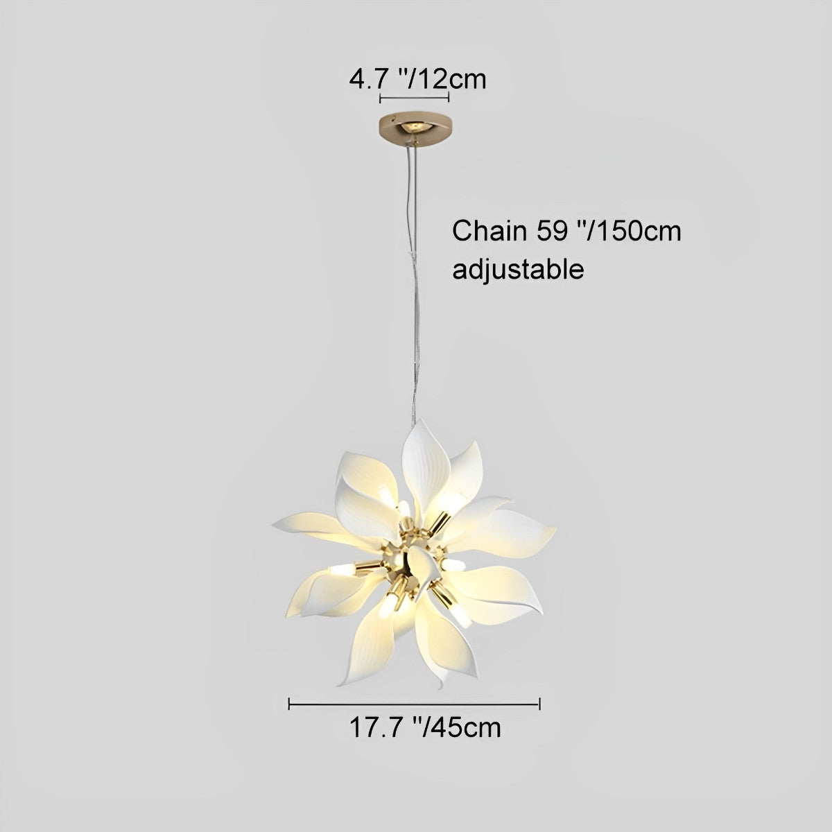 Elegant Glass Floral Pendant Lighting Fixture