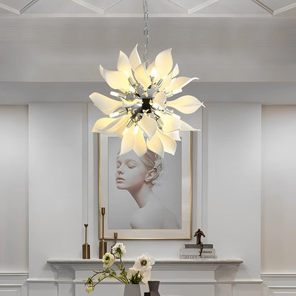 Elegant Glass Floral Pendant Lighting Fixture