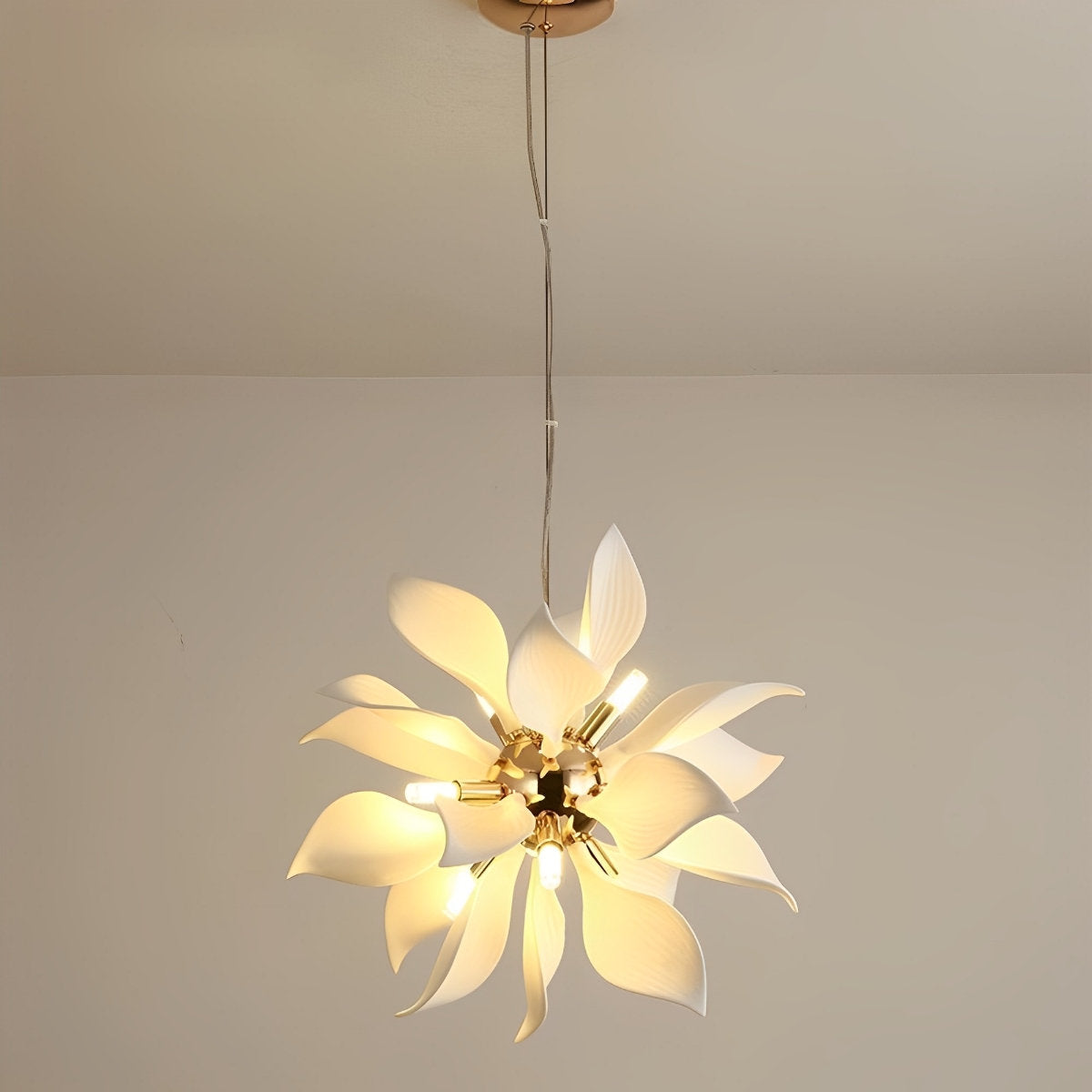 Elegant Glass Floral Pendant Lighting Fixture