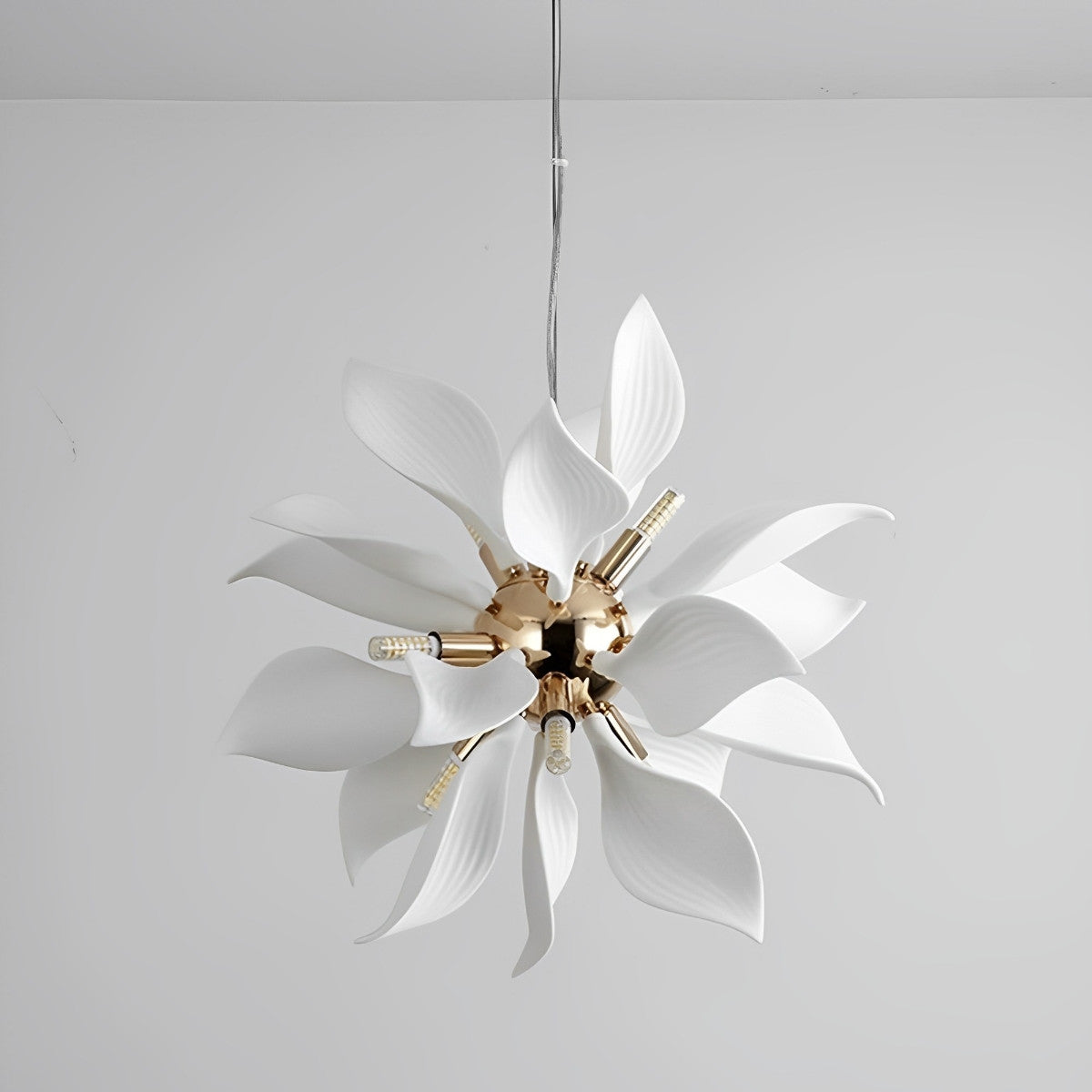 Elegant Glass Floral Pendant Lighting Fixture