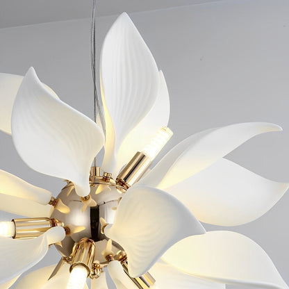 Elegant Glass Floral Pendant Lighting Fixture
