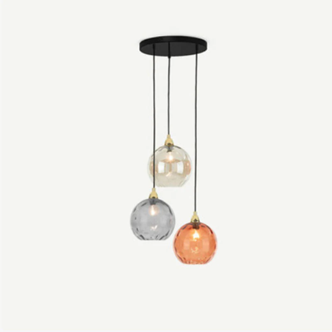 Stylish 3 Light Pendant Lamp - Hanging Cascade Fixture