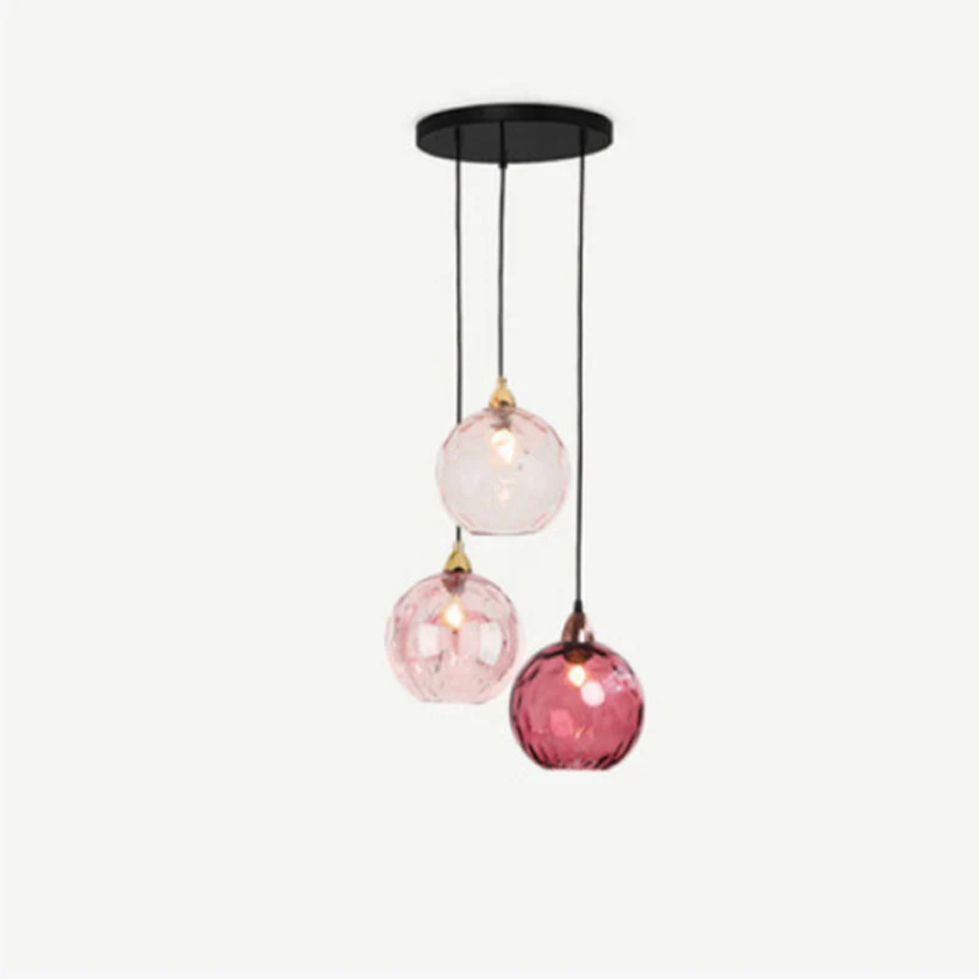 Stylish 3 Light Pendant Lamp - Hanging Cascade Fixture - Halri