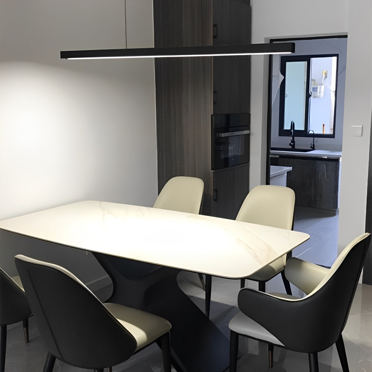 Sleek Contemporary LED Hanging Light Bar